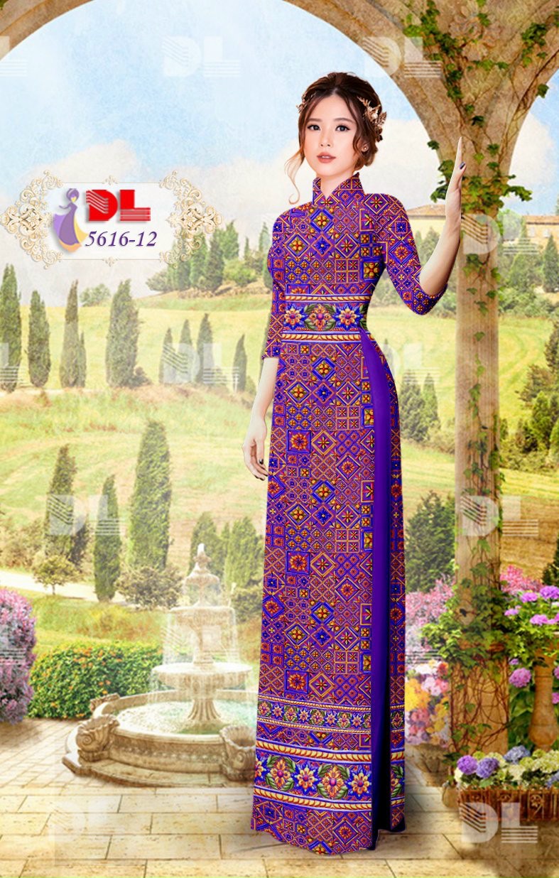Vải áo dài hoa văn Dl-5616 - Ảnh 22