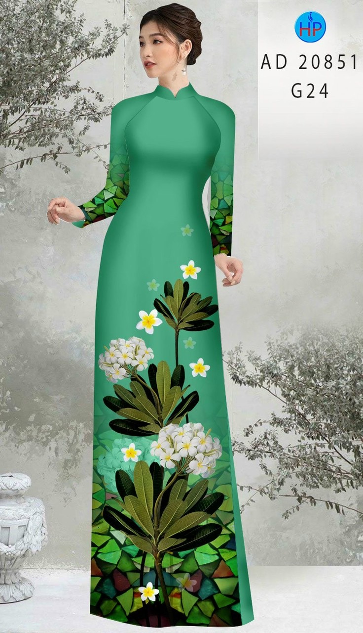 Vải áo dài hoa sứ AD 20851 - Ảnh 9