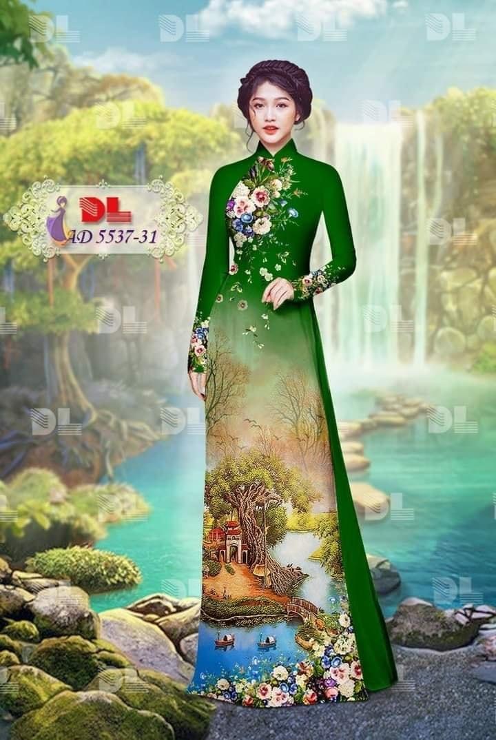 Vải áo dài phong cảnh dl-5537 - Ảnh 11