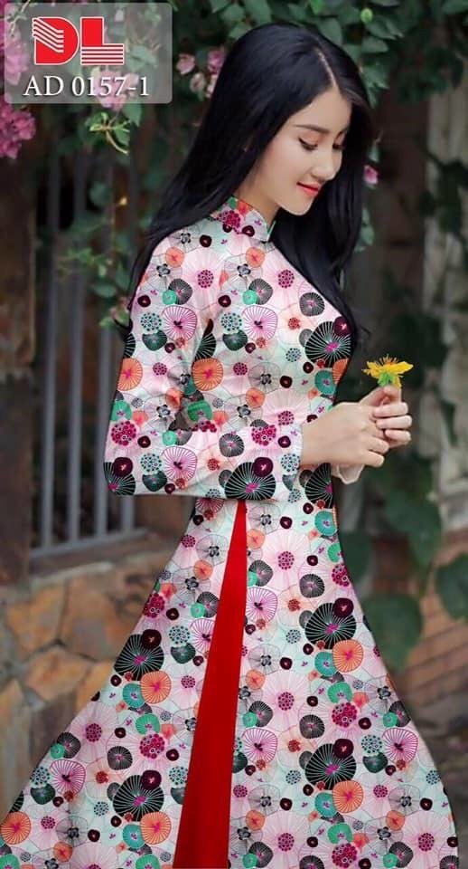 Vải áo dài hoa nguyên áo dlad-0157