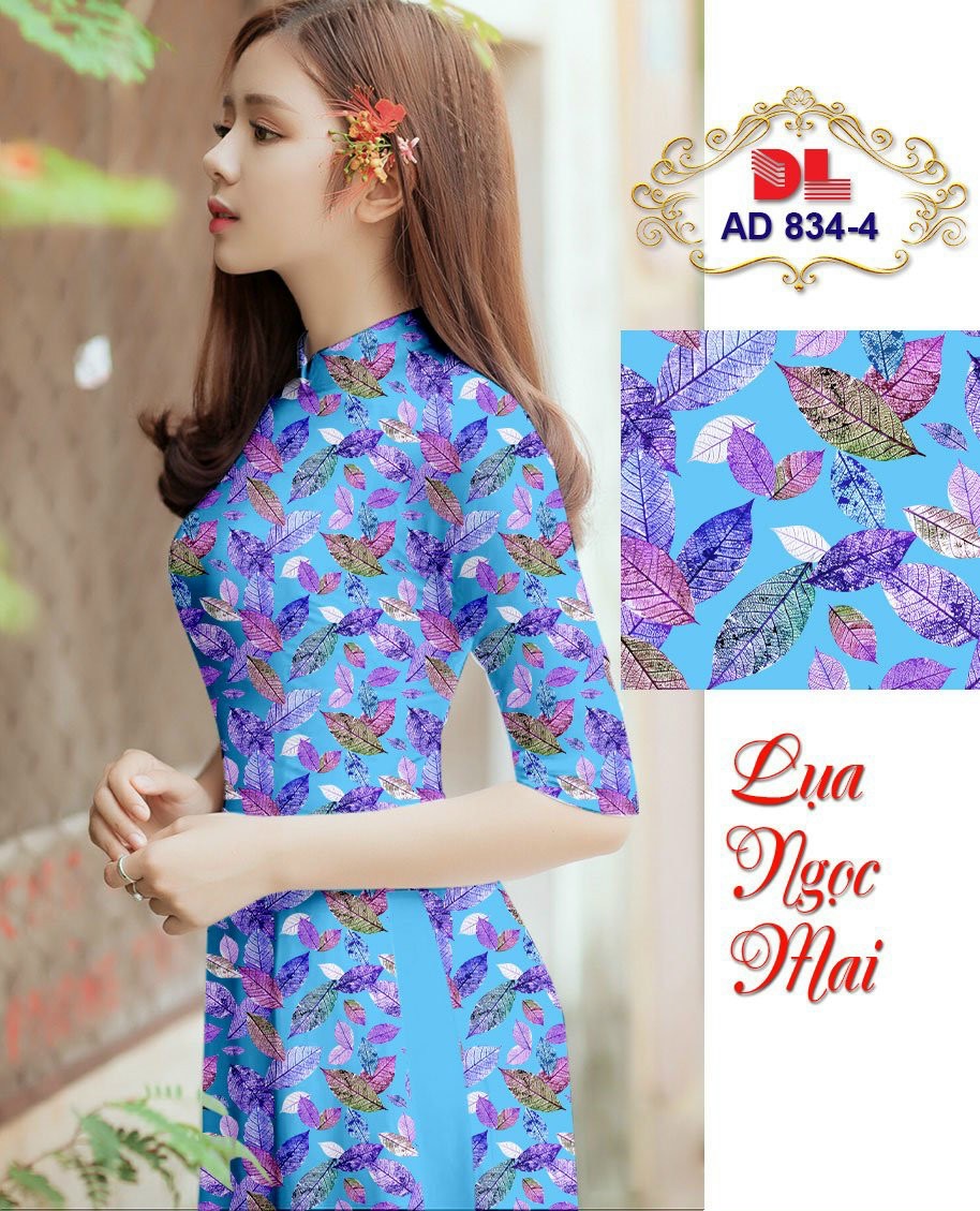 Vải áo dài chiếc lá Dlad-834 - Ảnh 2