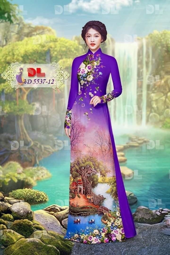 Vải áo dài phong cảnh dl-5537 - Ảnh 10