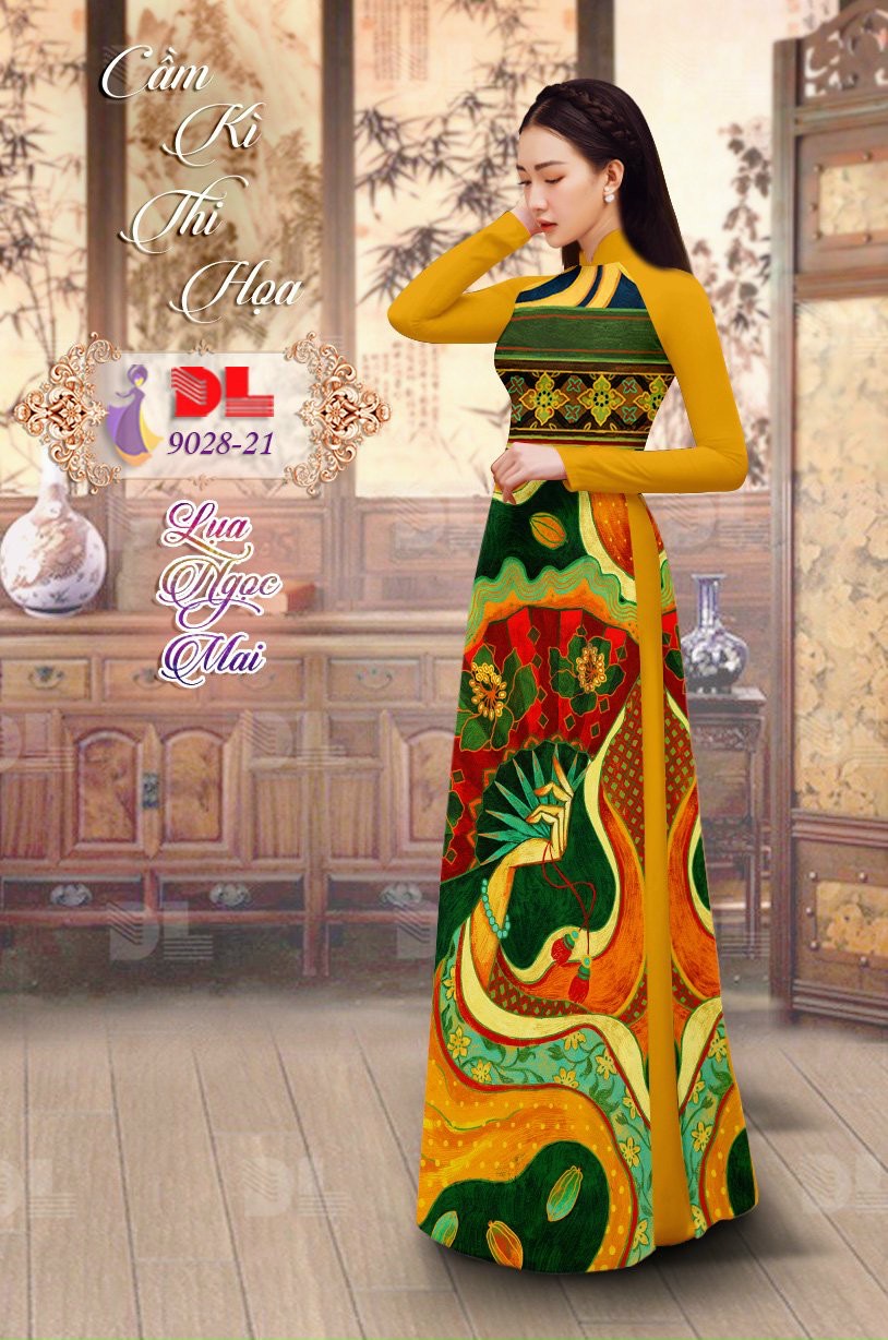 Vải áo dài hoa văn Dl-9028 - Ảnh 10