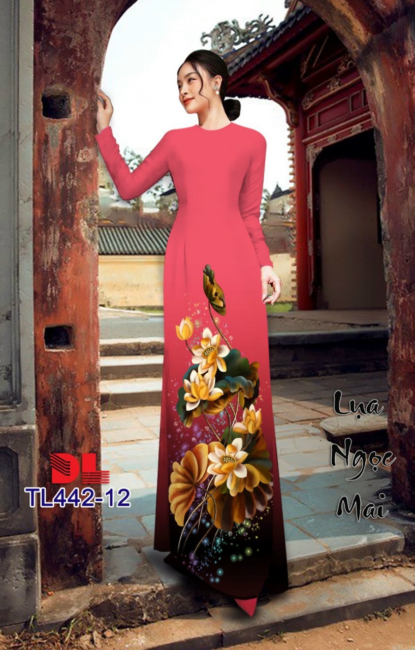 Vải áo dài hoa sen dltl-442 - Ảnh 10