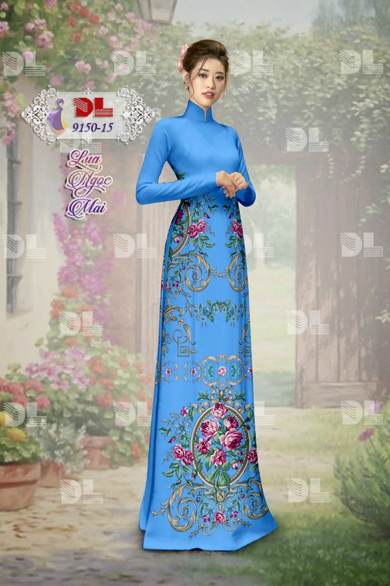 Vải áo dài hoa văn dl-9150 - Ảnh 19