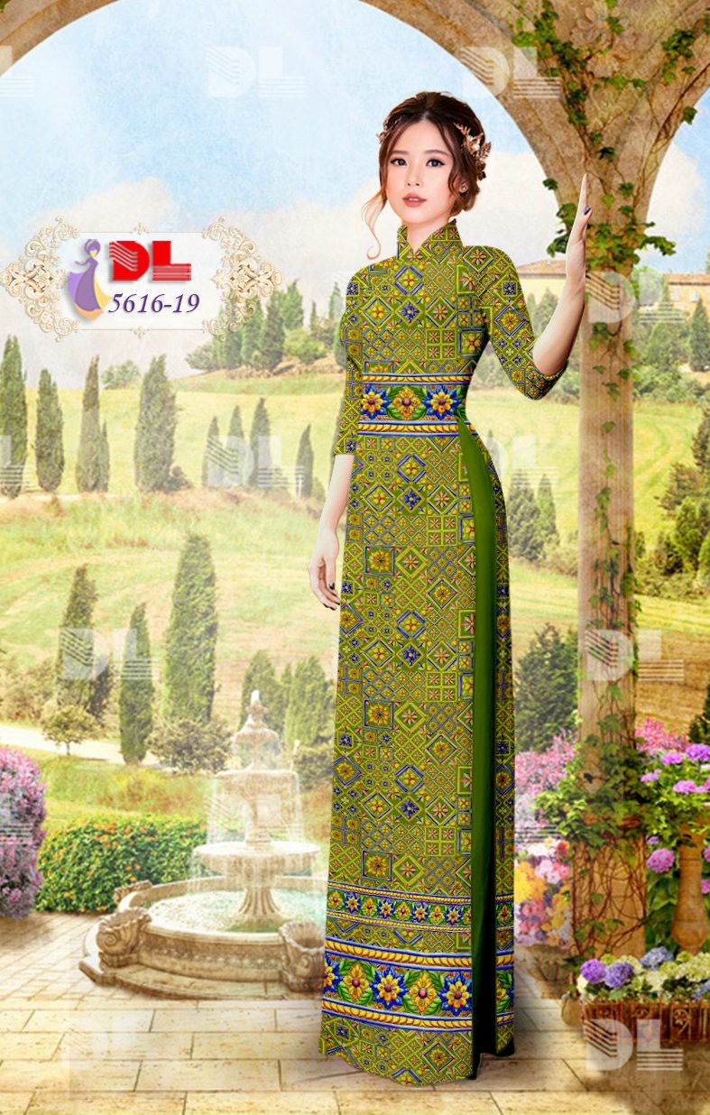Vải áo dài hoa văn Dl-5616 - Ảnh 12