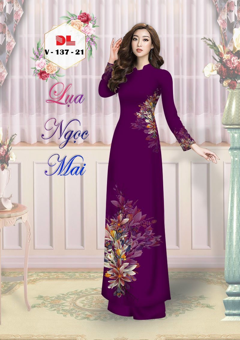 Vải áo dài hoa ngay eo Dlv-137 - Ảnh 19