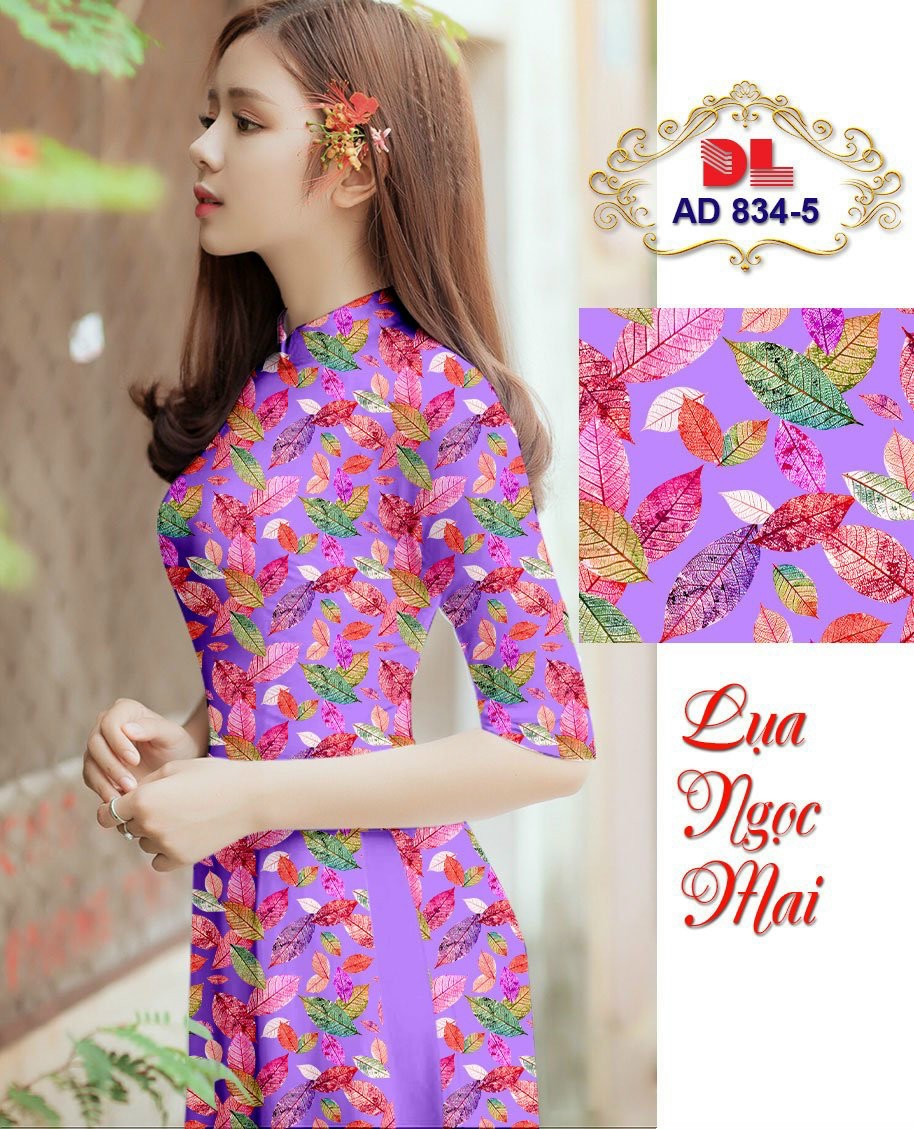 Vải áo dài chiếc lá Dlad-834 - Ảnh 5
