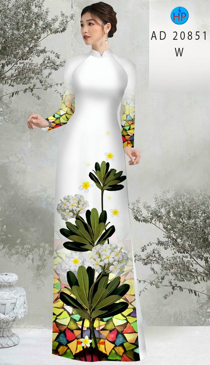 Vải áo dài hoa sứ AD 20851 - Ảnh 6