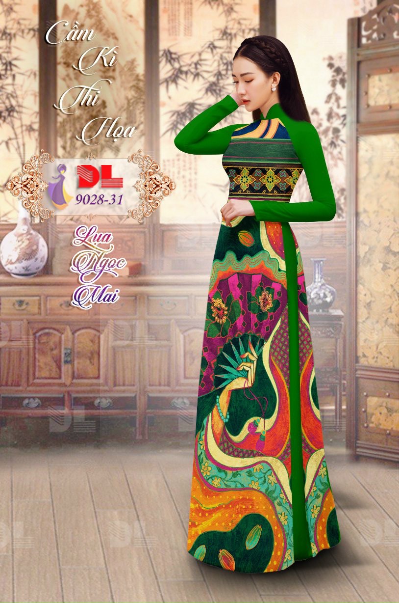 Vải áo dài hoa văn Dl-9028 - Ảnh 9
