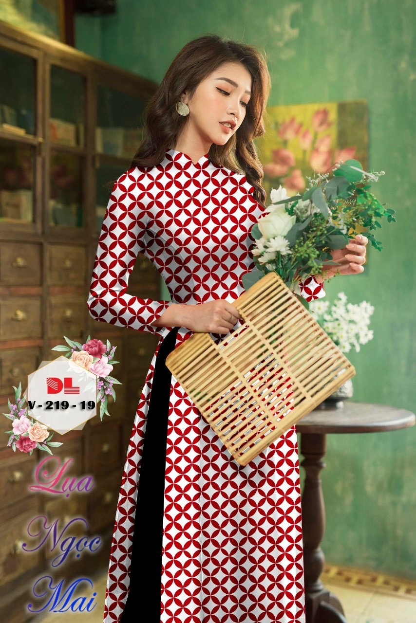Vải áo dài hoa văn dlv-219 - Ảnh 4