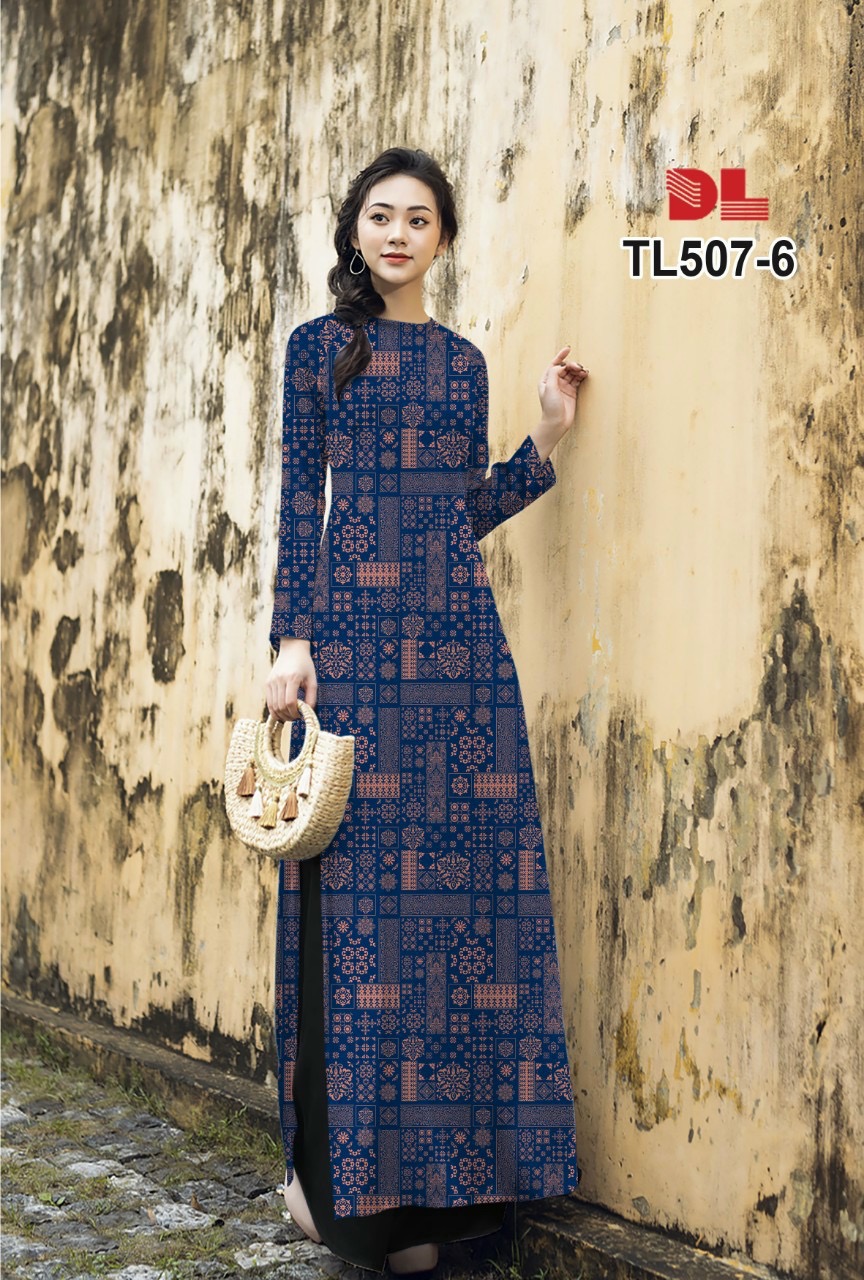 Vải áo dài hoa văn dltl-507 - Ảnh 11