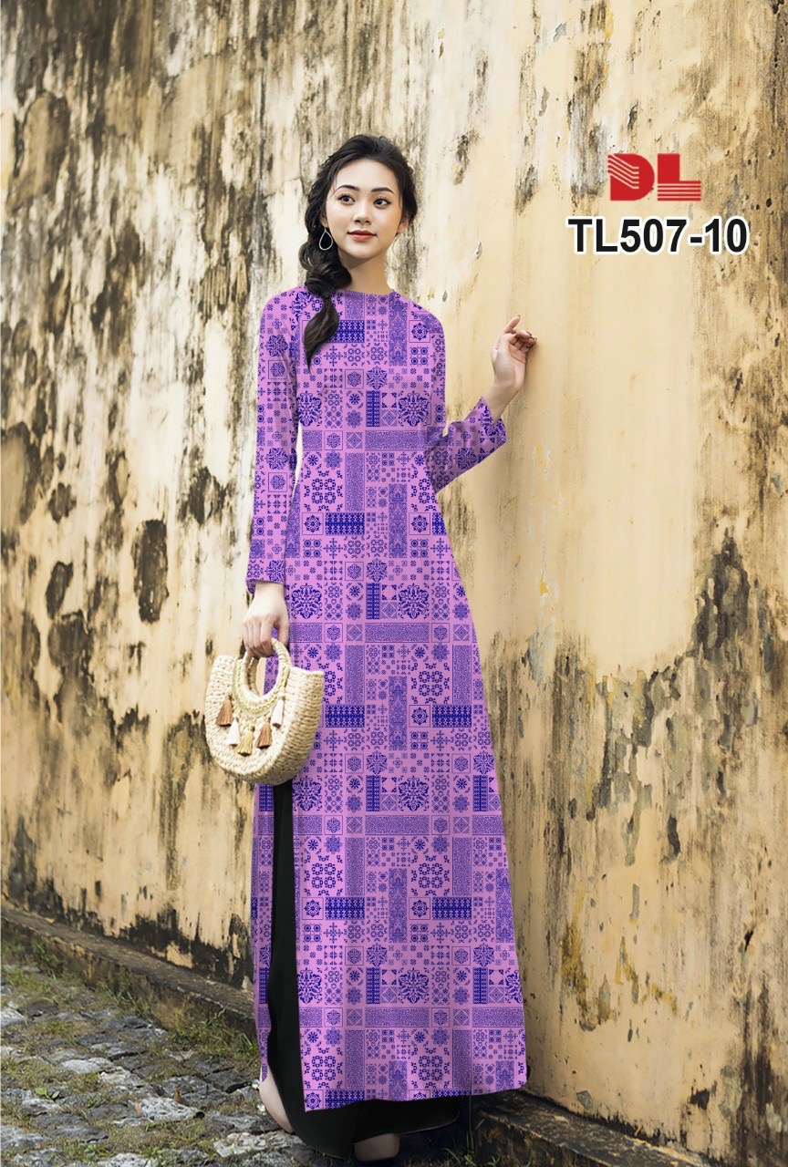 Vải áo dài hoa văn dltl-507 - Ảnh 17
