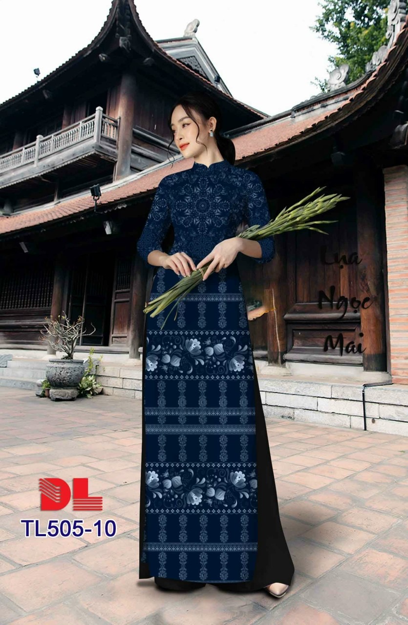 Vải áo dài hoa văn dltl-505 - Ảnh 12