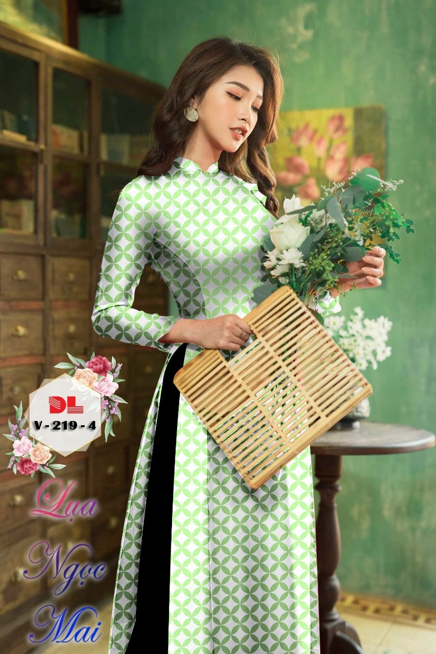 Vải áo dài hoa văn dlv-219 - Ảnh 18
