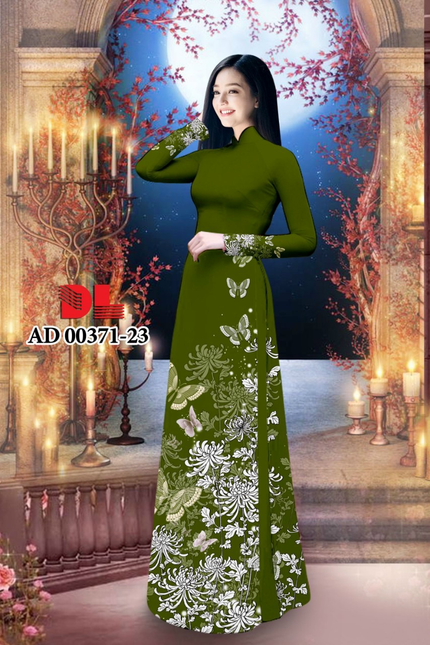 Vải áo dài hoa cúc dlad-00371 - Ảnh 24