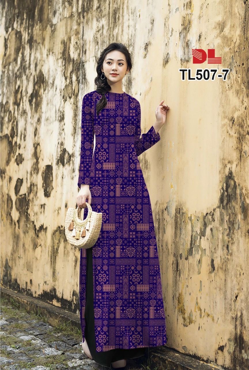 Vải áo dài hoa văn dltl-507 - Ảnh 14