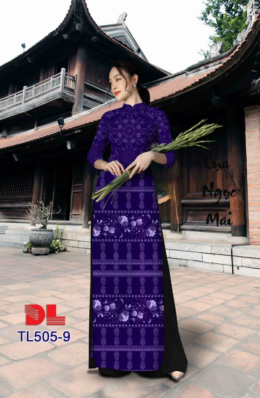 Vải áo dài hoa văn dltl-505 - Ảnh 8