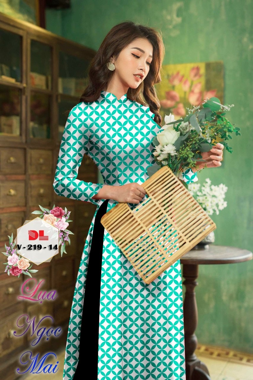 Vải áo dài hoa văn dlv-219 - Ảnh 11
