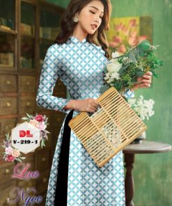 Vải áo dài hoa văn dlv-219