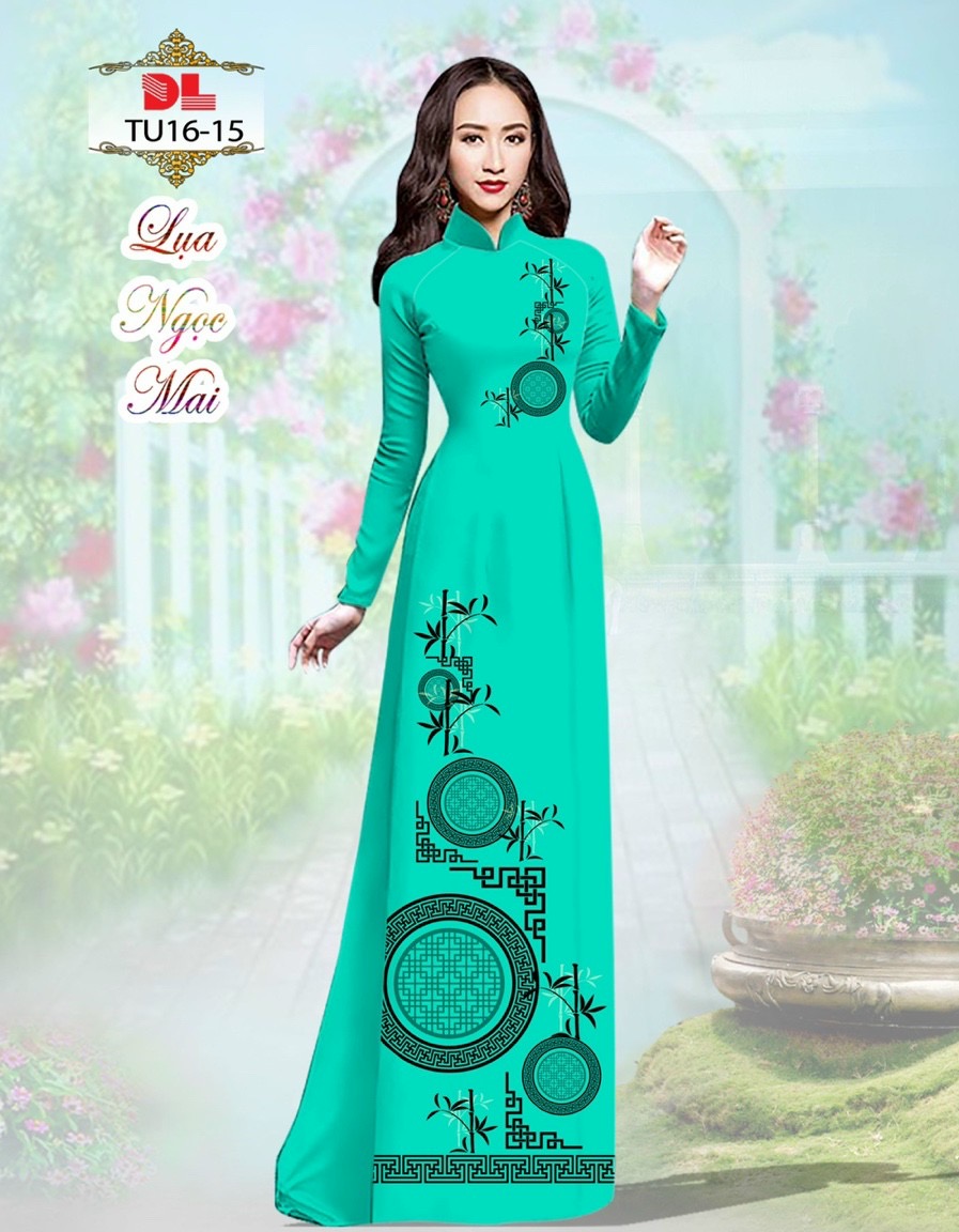 Vải áo dài hoa văn dltu-16 - Ảnh 2