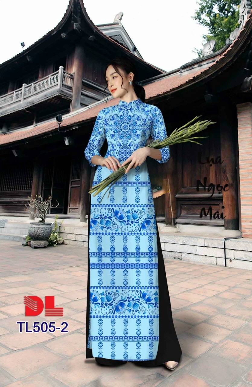 Vải áo dài hoa văn dltl-505 - Ảnh 3