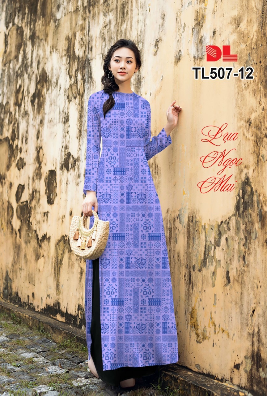 Vải áo dài hoa văn dltl-507 - Ảnh 2