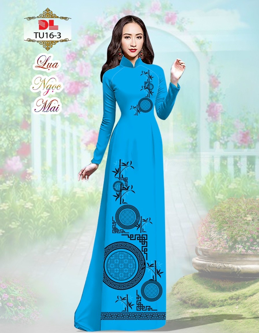 Vải áo dài hoa văn dltu-16 - Ảnh 17