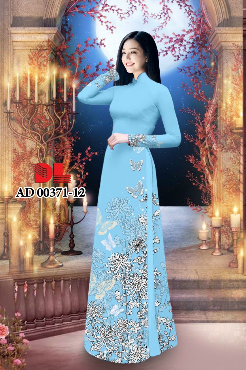 Vải áo dài hoa cúc dlad-00371 - Ảnh 13
