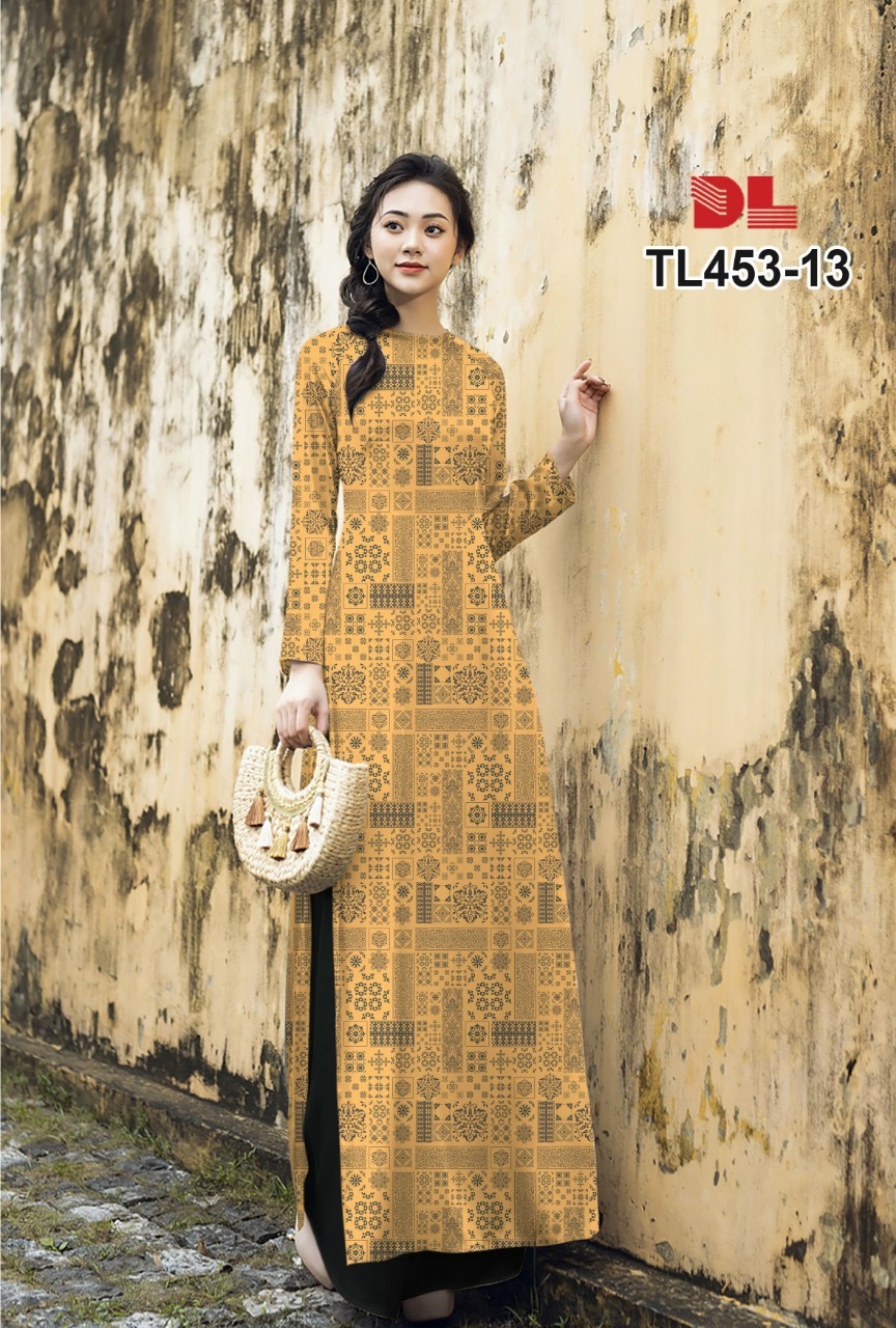 Vải áo dài hoa văn dltl-507 - Ảnh 4