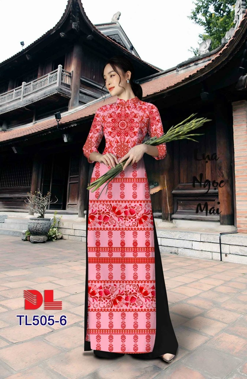Vải áo dài hoa văn dltl-505 - Ảnh 10