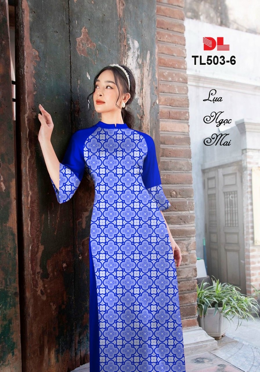 Vải áo dài hoa văn dltl-503 - Ảnh 11