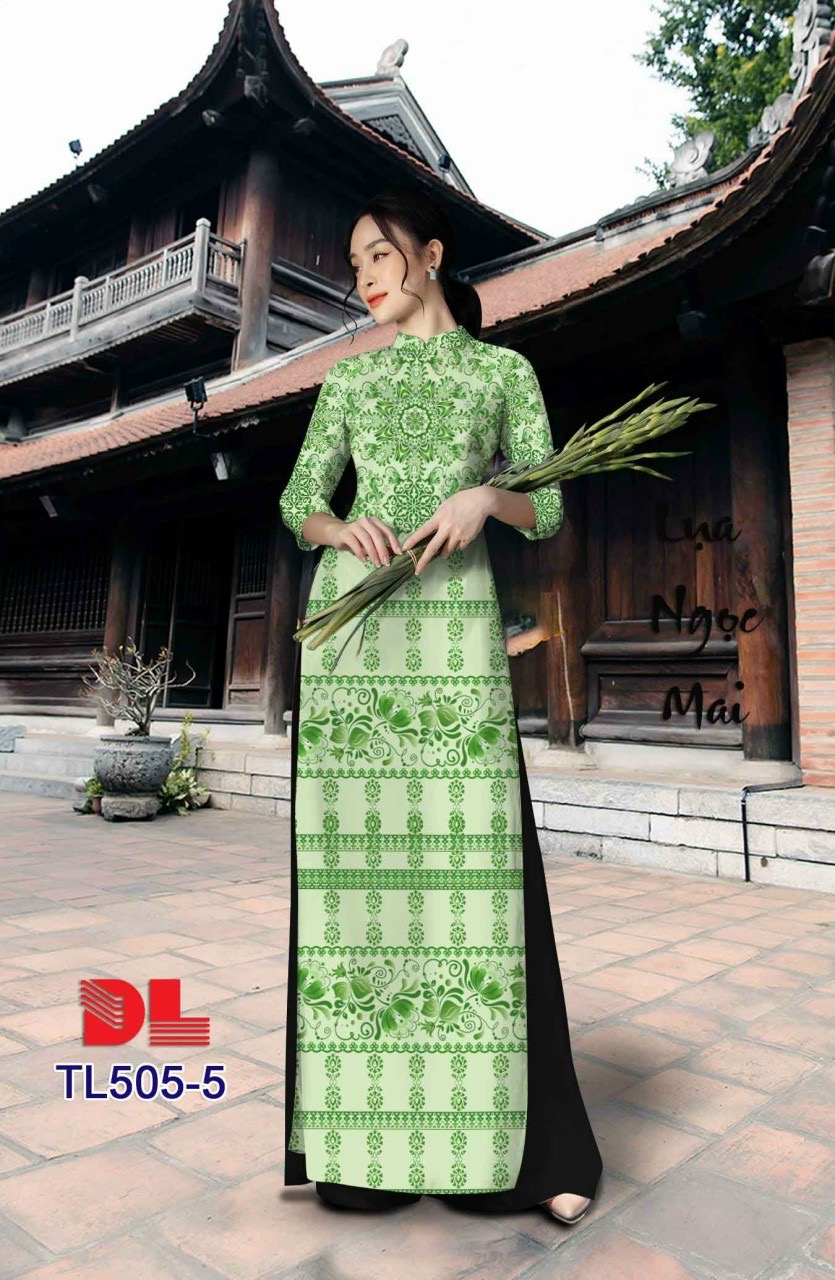 Vải áo dài hoa văn dltl-505 - Ảnh 6