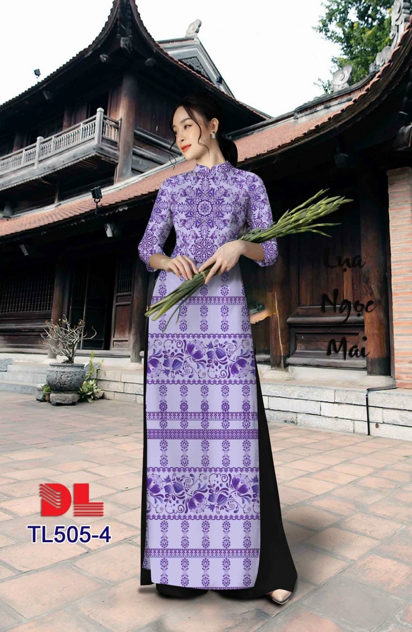 Vải áo dài hoa văn dltl-505 - Ảnh 7