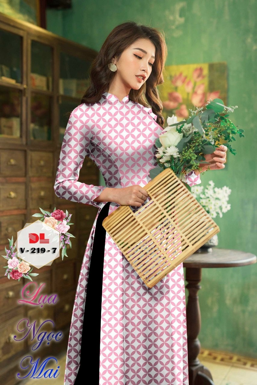 Vải áo dài hoa văn dlv-219 - Ảnh 14