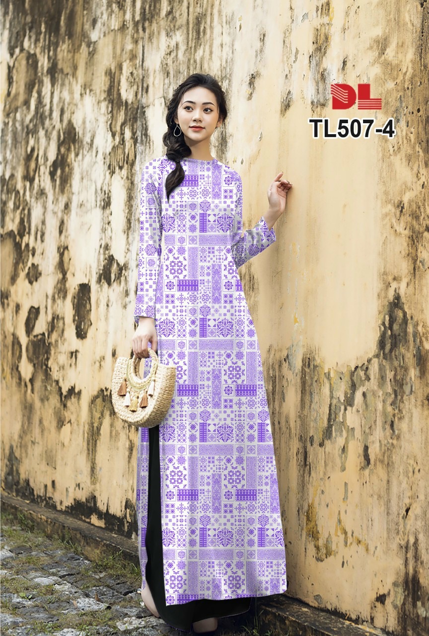 Vải áo dài hoa văn dltl-507 - Ảnh 13