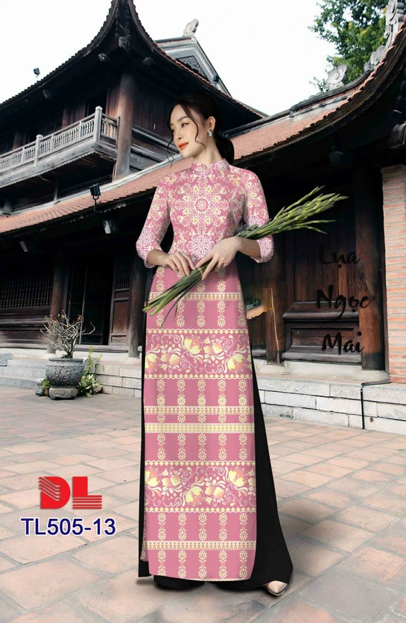Vải áo dài hoa văn dltl-505 - Ảnh 11