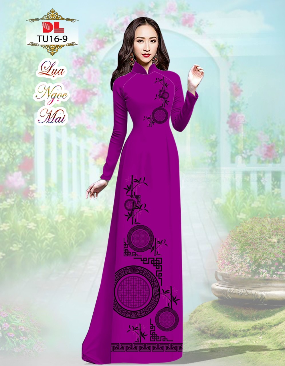 Vải áo dài hoa văn dltu-16 - Ảnh 15