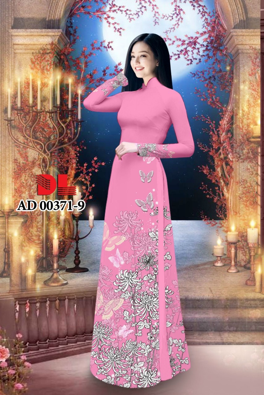 Vải áo dài hoa cúc dlad-00371 - Ảnh 10