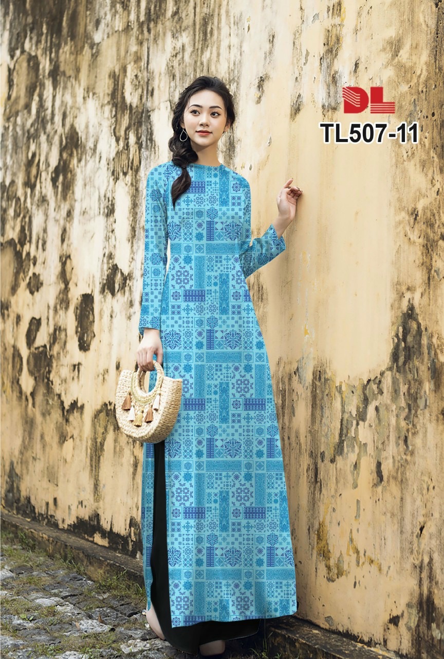 Vải áo dài hoa văn dltl-507 - Ảnh 3