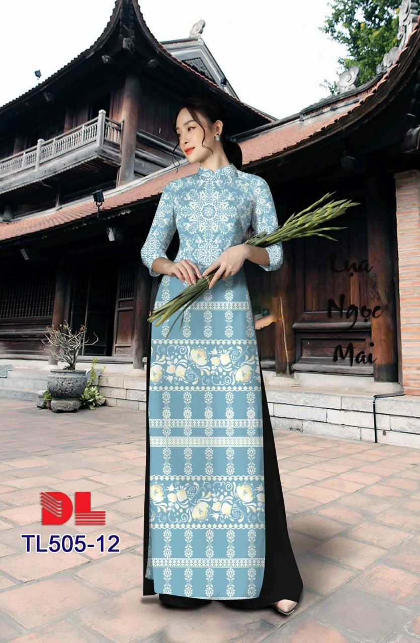 Vải áo dài hoa văn dltl-505 - Ảnh 14