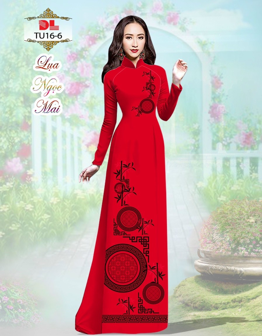 Vải áo dài hoa văn dltu-16 - Ảnh 18