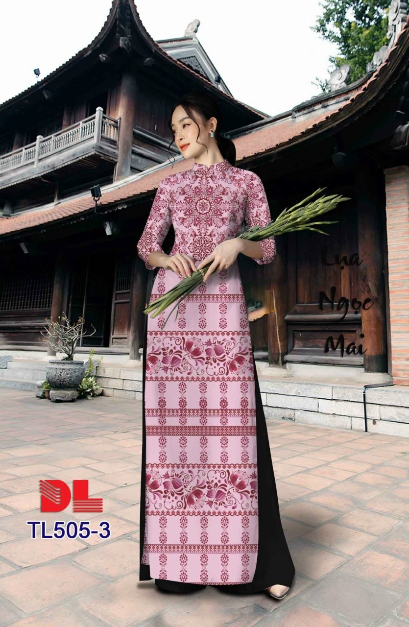 Vải áo dài hoa văn dltl-505 - Ảnh 5