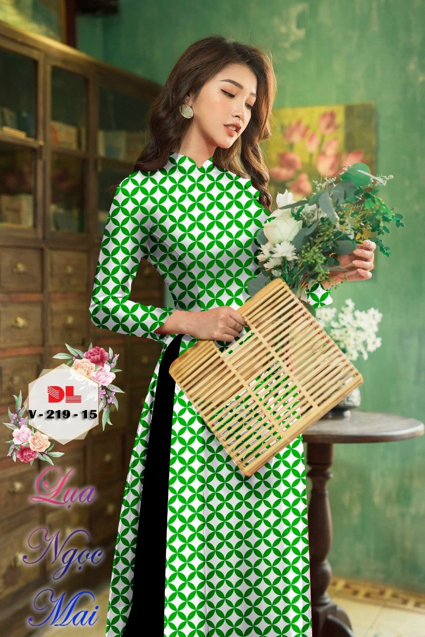 Vải áo dài hoa văn dlv-219 - Ảnh 16