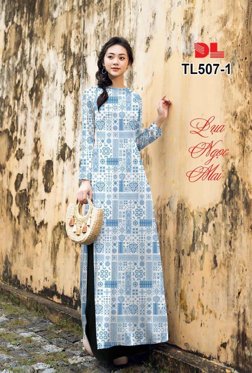 Vải áo dài hoa văn dltl-507