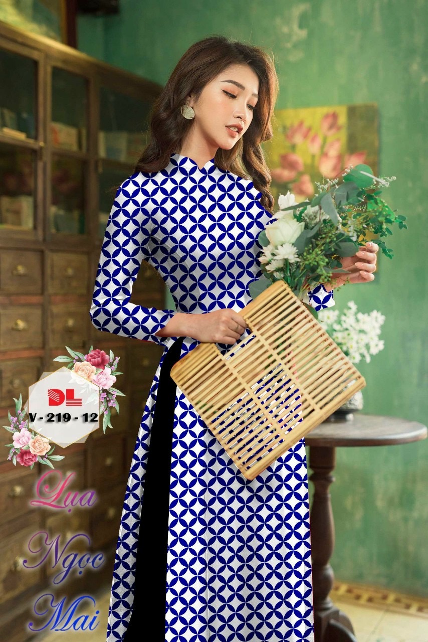 Vải áo dài hoa văn dlv-219 - Ảnh 19