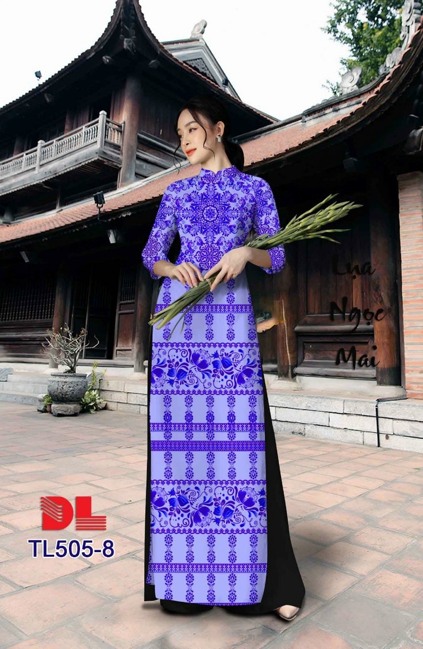 Vải áo dài hoa văn dltl-505 - Ảnh 9