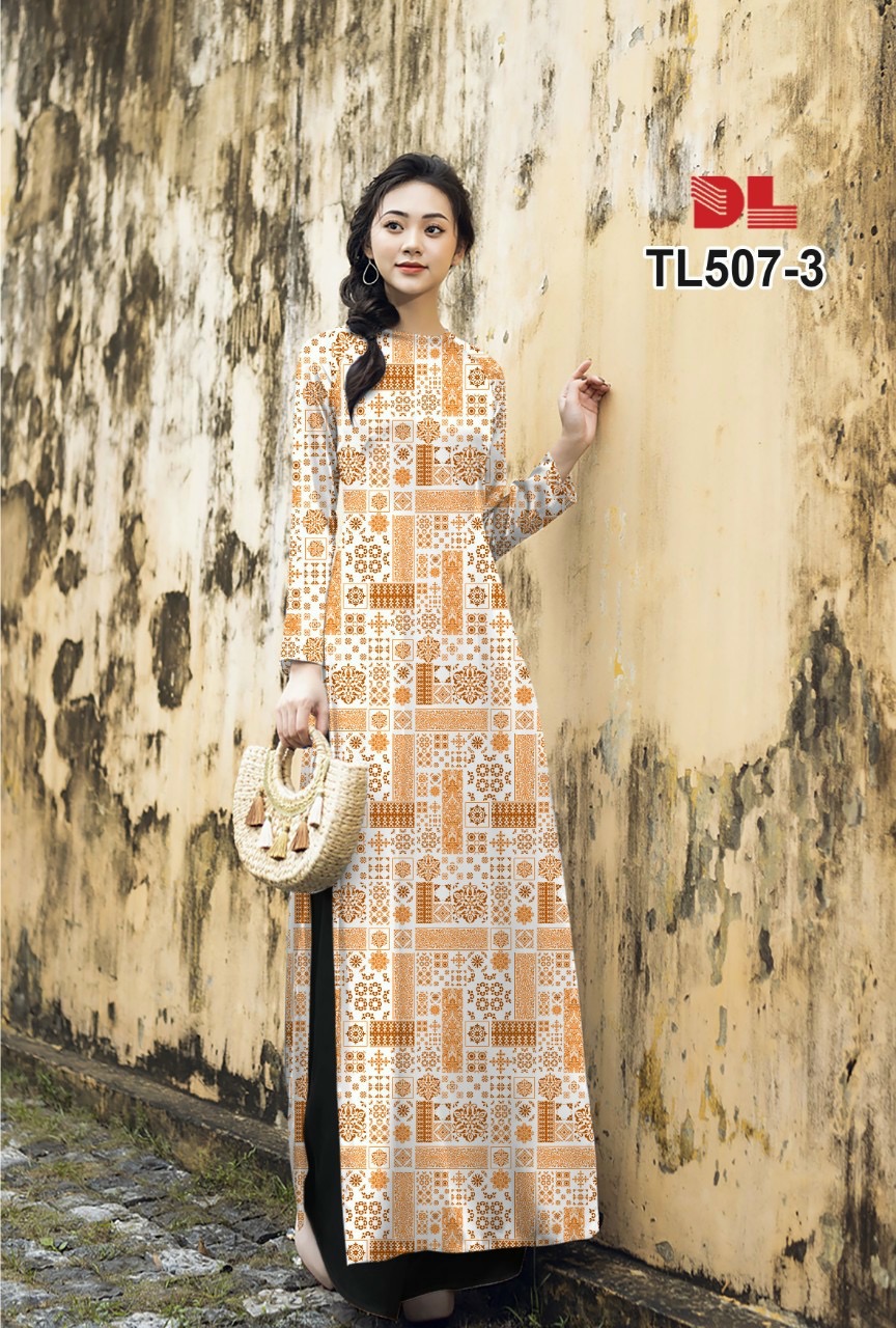 Vải áo dài hoa văn dltl-507 - Ảnh 8