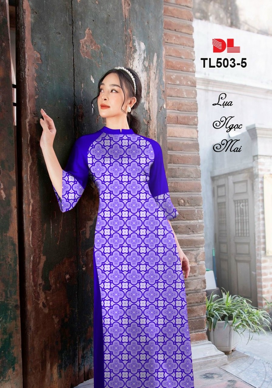 Vải áo dài hoa văn dltl-503 - Ảnh 8