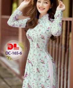 Vải áo dài hoa nhí dldc-165